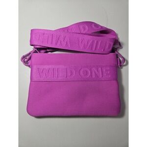 WILD ONE Everyday Carrier Magenta Pinkish Purple Knit Crossbody Bag Sporty Purse